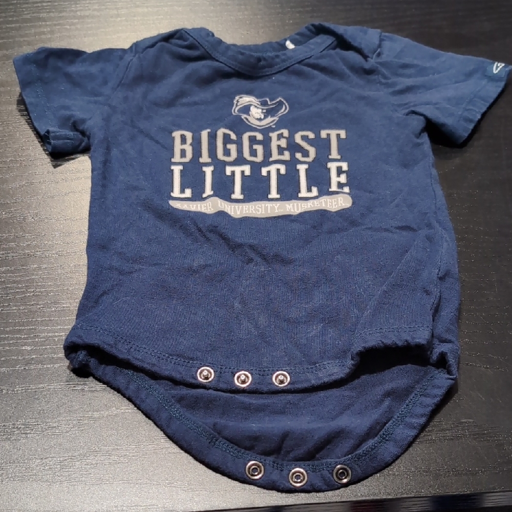 Navy Blue Baby Onesie Xavier University